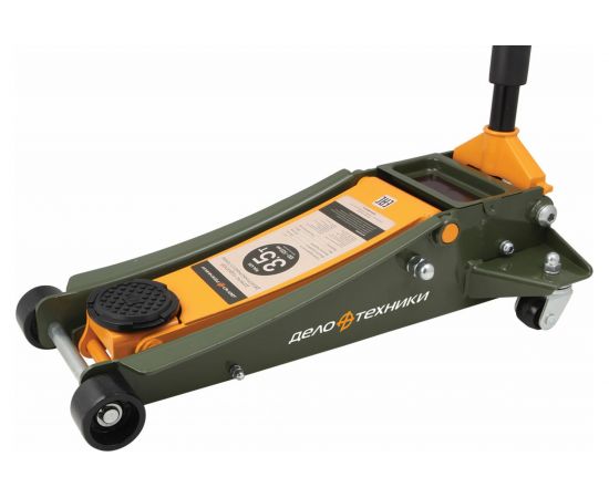Подкатной домкрат Дело Техники двухплунжерный, 3.5 тонны, 100-533 мм 904435 
