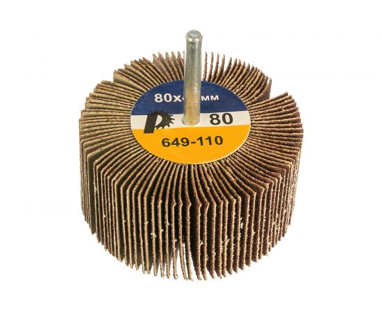 Круг лепестковый с оправкой (80х40 мм; P 80) ПРАКТИКА 649-110 