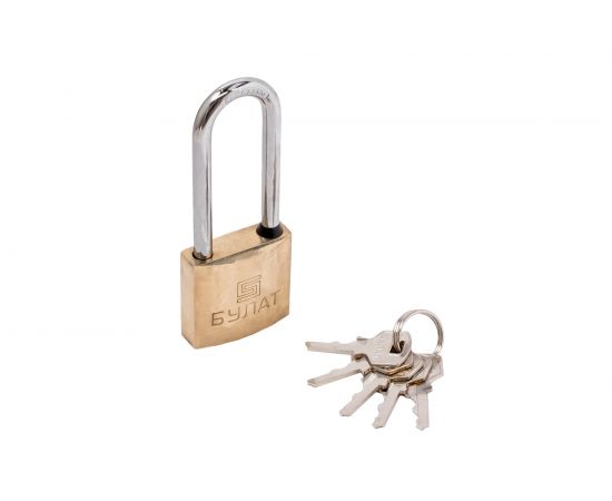 Навесной замок БУЛАТ ВС 1126-01 латунный, d=4,5 мм 13357 