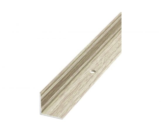 Порог угловой внутренний алюминиевый (20х20 мм; 0.9 м; декоративный; дуб беленый) Лука 00000002429 