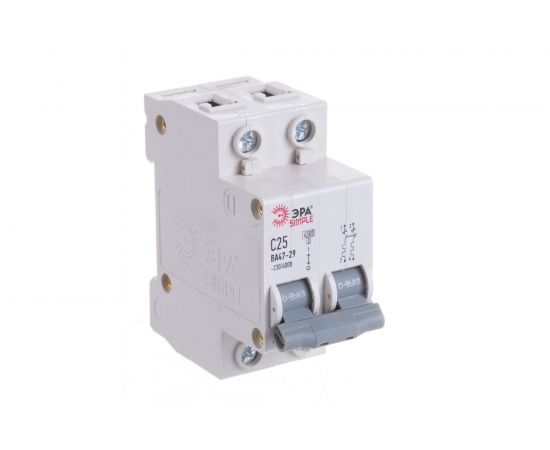 Автоматический выключатель ЭРА SIMPLE ВА 47-29 2P 25А C 4,5кА Б0039231 – изображение 2
