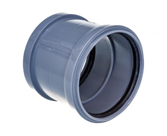 Канализационная соединительная муфта RTP с перегородкой, 110 мм, серая 11336 – изображение 2