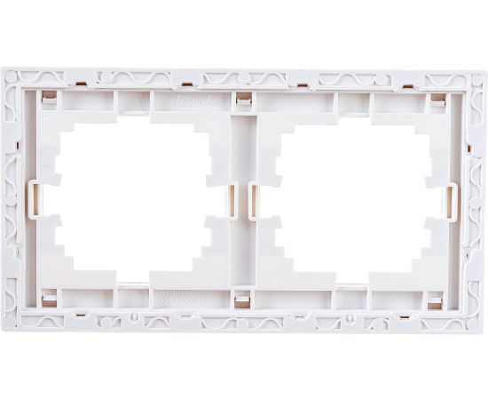 Двухместная горизонтальная рамка LEZARD RAIN б/ вст жемчужно-белый металлик 703-3030-147 – изображение 2