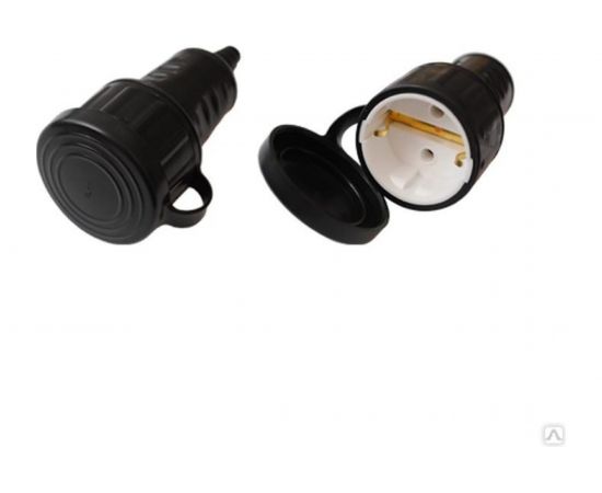 Переносная розетка Bylectrica 1-местная с заз.конт. каучук IP44, Р16-361 – изображение 2