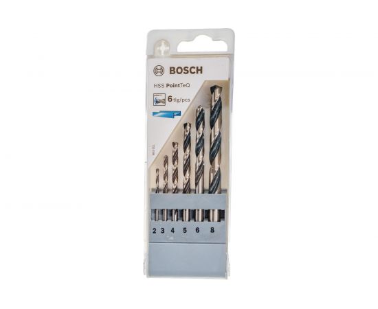 Набор сверл HSS PointTeQ 2-8 мм, 6 шт. Bosch 2608577346 – изображение 2
