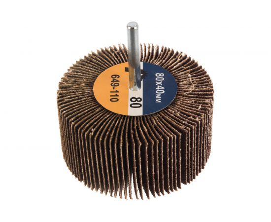 Круг лепестковый с оправкой (80х40 мм; P 80) ПРАКТИКА 649-110 – изображение 2