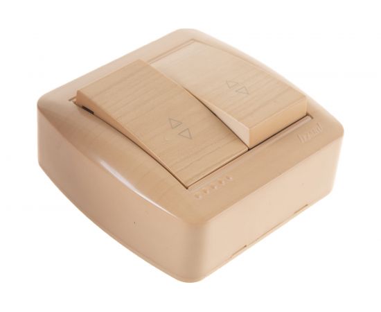 Проходной двойной выключатель Lezard DEMET ясень 711-4700-106 – изображение 3