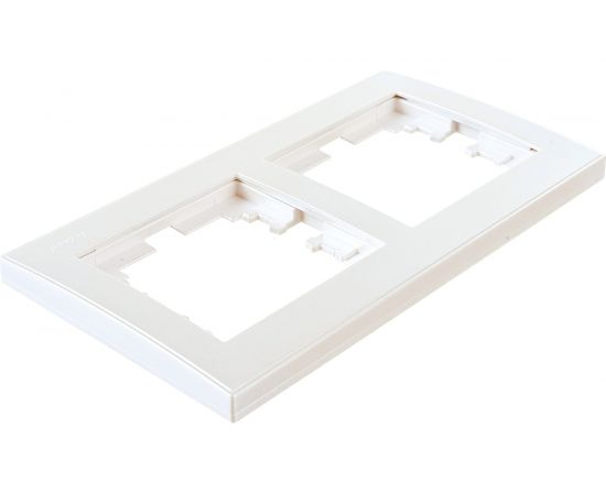 Двухместная горизонтальная рамка LEZARD RAIN б/ вст жемчужно-белый металлик 703-3030-147 – изображение 3