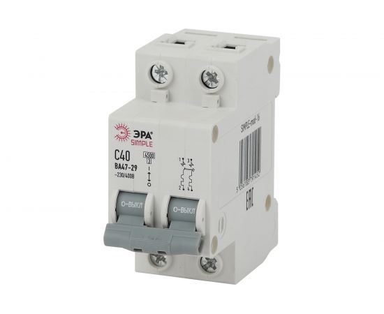 Автоматический выключатель ЭРА SIMPLE ВА 47-29 2P 25А C 4,5кА Б0039231 – изображение 4