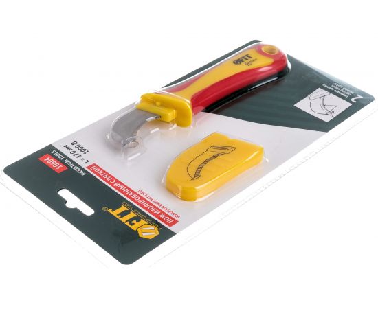 Изолированный нож FIT 1000 В с пяткой, нержавеющая сталь, 170 мм, лезвие 37 мм, прорезиненная ручка 10604 – изображение 5