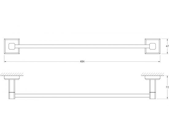 Штанга для полотенца Artwelle Hagel хром 45 см 991245 – изображение 6