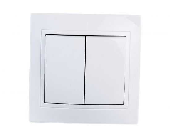 Выключатель TDM 2 кл. 10А белый ""Таймыр"" пром. упак,, бакелит. основание SQ1814-0502 