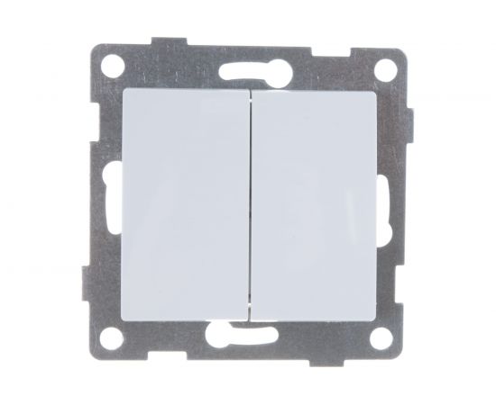 Выключатель GUSI ELECTRIC Bravo 2 клавиши, СУ, 10А, 250В, белый С10В2-001 