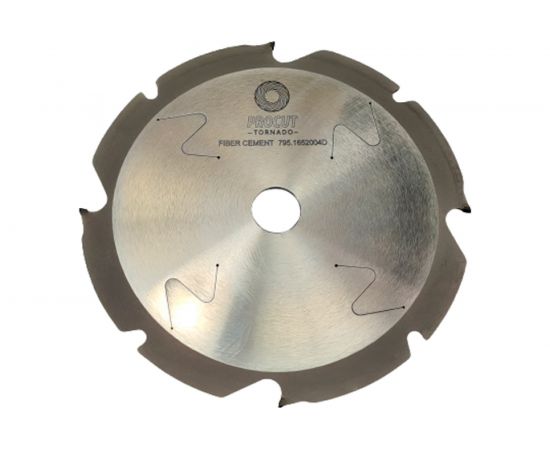 Диск алмазный по фиброцементу и гипсокартону с PCD зубьями (165x20x2.4/1.8 мм; Z=4) PROCUT 795.1652004D 