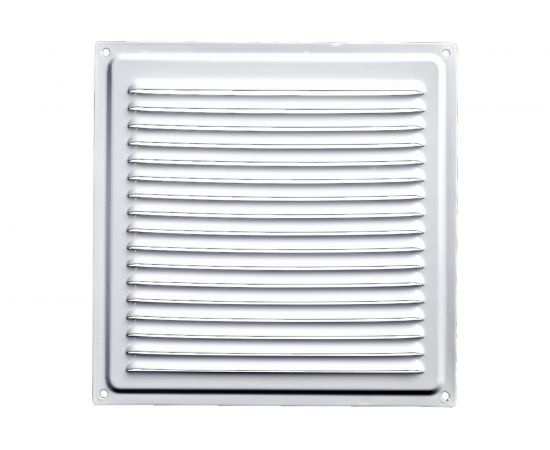 Решётка металлическая с сеткой (170 x 240 мм; белая) Эвент ВРС 