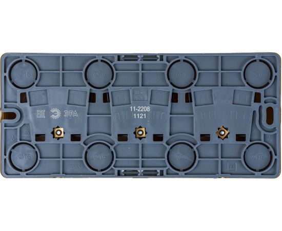 Розетка ЭРА 11-2208-02 3х2P E Schuko, 16A-250В, IP20, ОУ, Эксперт, сл.кость Б0020701 – изображение 2