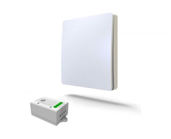 Дистанционный 1клавишный выключатель GRITT Space белый комплект: 1 выключатель, 1 радиореле 1000Вт 13104 – изображение 2