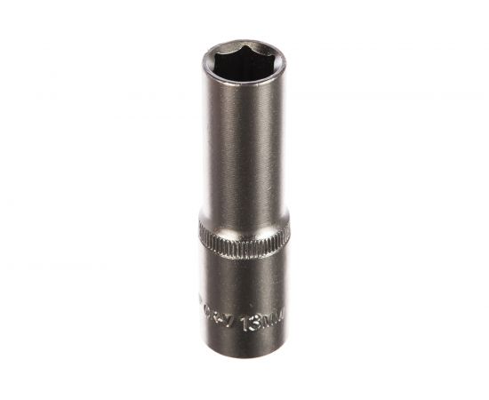 Головка торцовая удлиненная МАСТЕР (13 мм; 1/2""; Cr-V; FLANK) Зубр 27726-13 – изображение 2