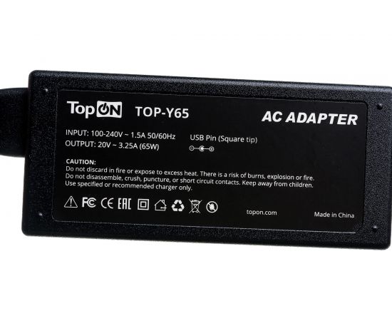 Блок питания для ноутбука Lenovo TopON 20V 3.25A USB Pin 65W ADLX65NCC2A TOP-Y65 – изображение 3