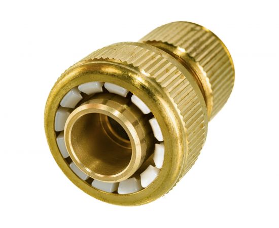 Соединитель латунный быстросъемный (3/4""; аквастоп) для шланга PALISAD 66265 – изображение 4