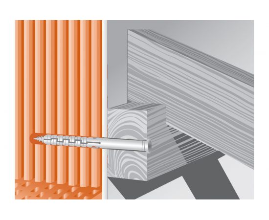 Нейлоновый распорный дюбель для сквозного монтажа с шурупом ЕВРОПАРТНЕР PNDS 8x80mm, 60 шт 86709 – изображение 4