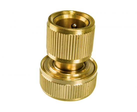 Соединитель латунный быстросъемный (3/4""; аквастоп) для шланга PALISAD 66265 – изображение 5