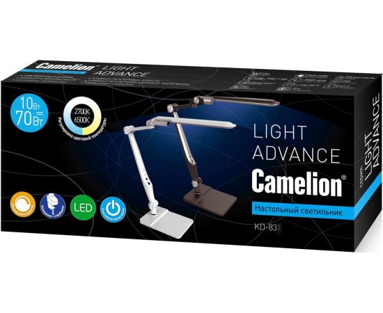 Настольный светильник Camelion KD-831 C01 белый 14016 