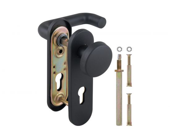 Дверная ручка Fuaro DH-043P-KNOB NE черная, нейлон, квадрат 9x90 мм 36101 