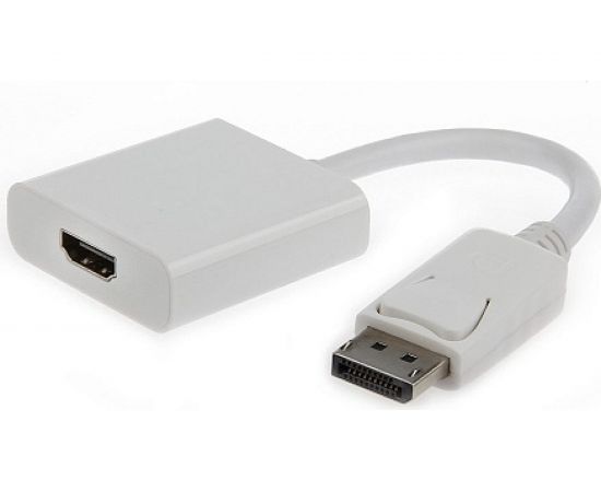 Переходник Cablexpert, DisplayPort - HDMI, 20M/19F, белый, пакет, A-DPM-HDMIF-002-W 
