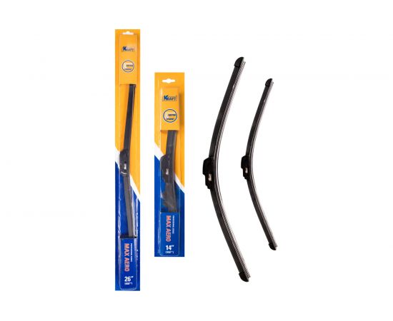 Комплект бескаркасных щеток стеклоочистителя KRAFT 650/340 мм, 1 адаптер KT 830862 