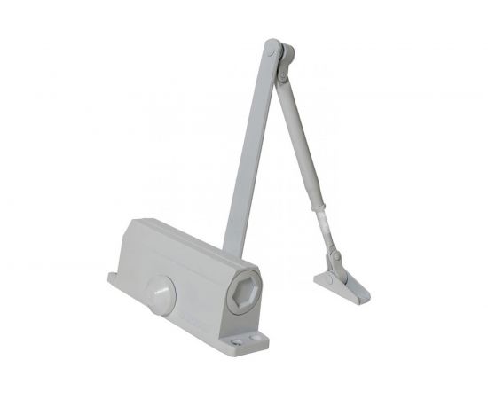 Дверной доводчик Trodos TD-100 с фиксацией 90 белый 272034 