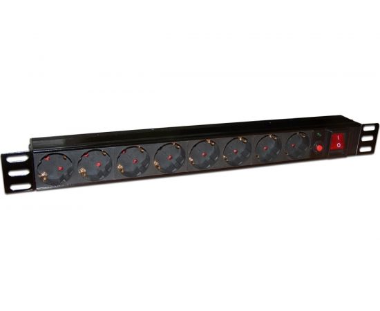 Блок розеток TWT 19 8 шт. Schuko, 10A 250V, без шнура питания PDU19-10A8P 