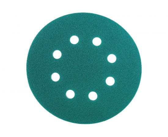 Круг шлифовальный FILM L312T (5 шт; 125 мм; на липучке; 8 отв; зелёный; P120) SUNMIGHT 53208R 