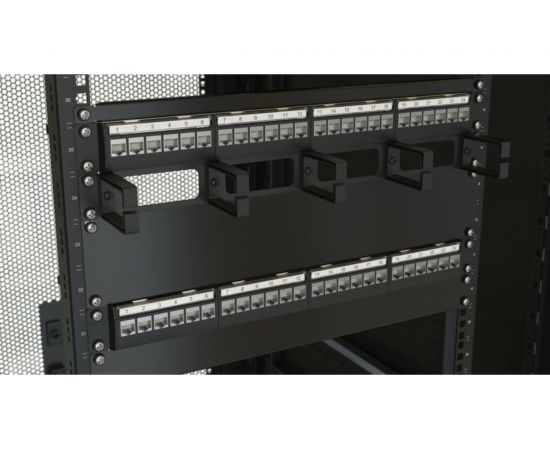 Фальш-панель на 1U Hyperline, BPV-1-RAL9005, цвет черный, RAL 9005, 28906 – изображение 2