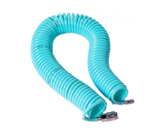 Шланг спиральный PU с фитингами рапид (20 м; 8х12 мм; рапид EURO) POWER TECHNIC PU12-20m – изображение 2