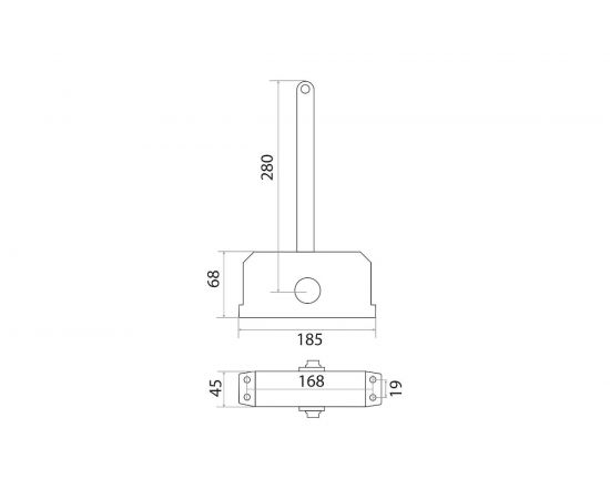 Дверной доводчик Trodos TD-100 с фиксацией 90 белый 272034 – изображение 2