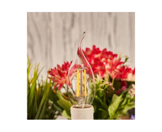 Филаментная лампа REXANT Свеча на ветру CN37 9.5 Вт 2700K E14 604-109 – изображение 2