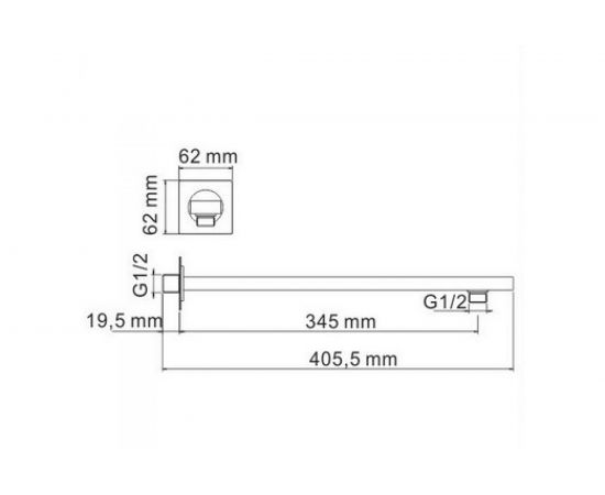 Настенный верхний излив для душа WasserKRAFT A090 – изображение 2