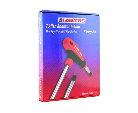 Набор шестигранных Т-образных ключей IZELTAS 8 предметов 4920008108 – изображение 2