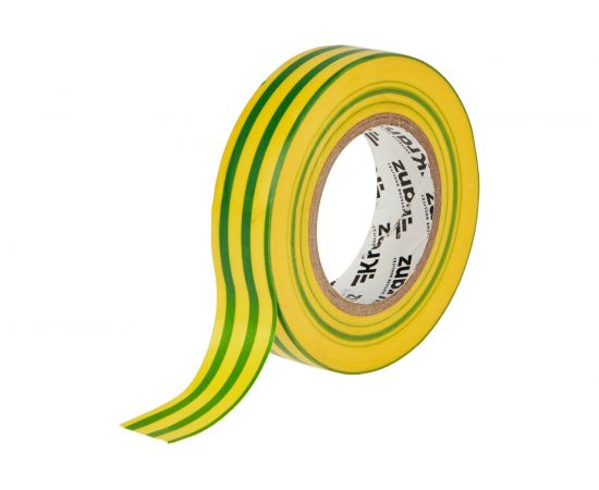 Изолента ПВХ KRANZ 19 мм х 25 м, 0.13 мм, желто-зеленая KR-09-2207 – изображение 2