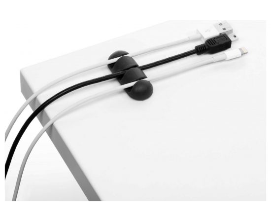 Фиксатор на 3 кабеля DURABLE до 5мм CAVOLINE CLIP 3, антрацит, 2шт./упаковка, 503937 – изображение 2