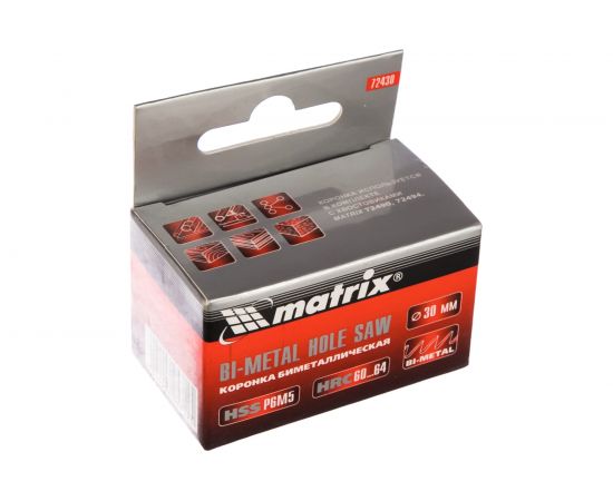 Коронка BIMETAL 30 мм Matrix 72430 – изображение 3