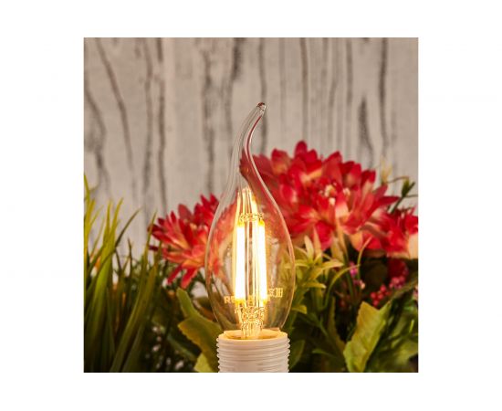 Филаментная лампа REXANT Свеча на ветру CN37 9.5 Вт 2700K E14 604-109 – изображение 3