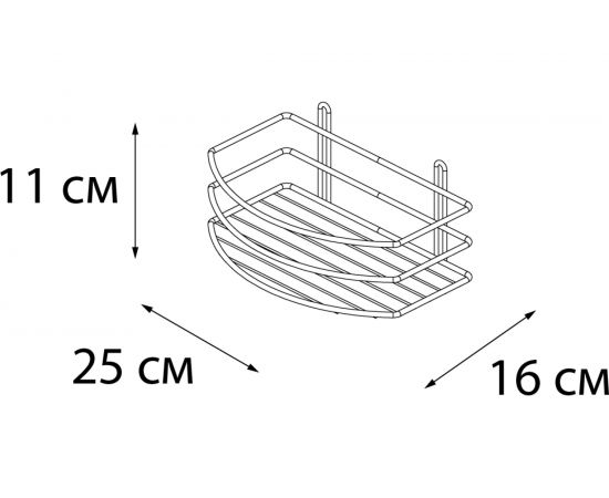 Овальная полка FIXSEN одноэтажная, хром FX-720-1 – изображение 3