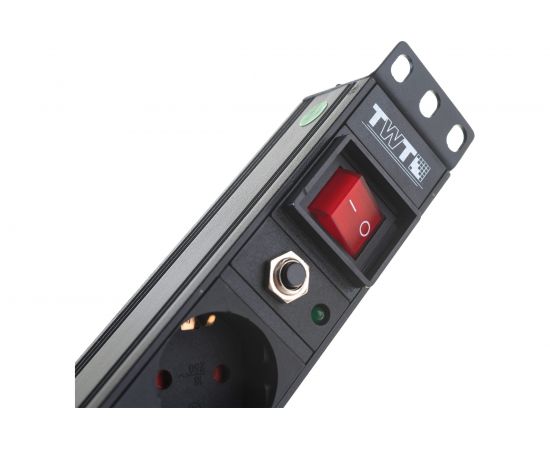 Блок розеток TWT 19 8 шт. Schuko, 10A 250V, без шнура питания PDU19-10A8P – изображение 4