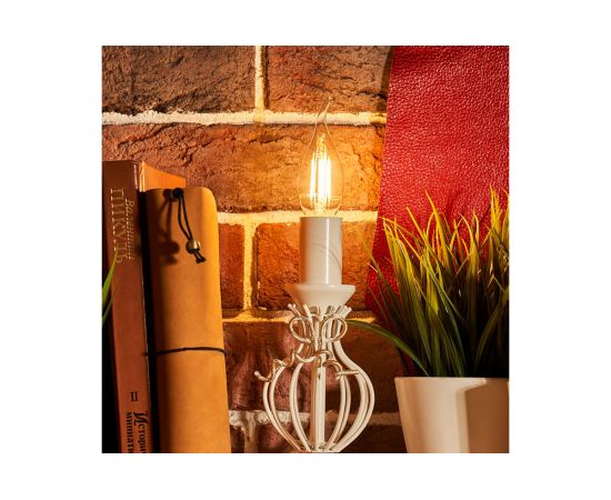 Филаментная лампа REXANT Свеча на ветру CN37 9.5 Вт 2700K E14 604-109 – изображение 4