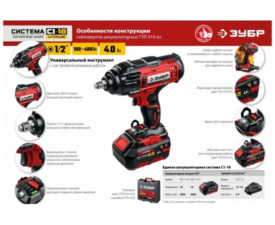Ударный гайковерт ЗУБР ГУЛ-410 – изображение 9