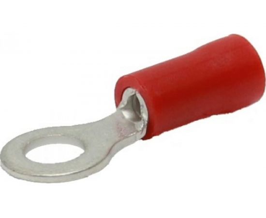 Кольцевой изолированный наконечник KLR ROV-401 с ПВХ манжетой 0.25...1.65мм2/М4/Красный/6500401 