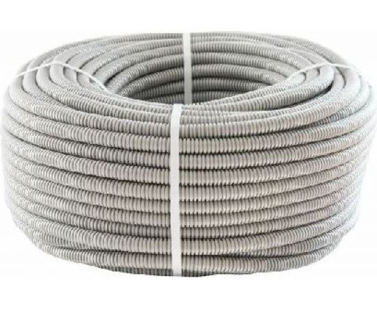 Гофрированная труба Экопласт ПП HF-GR, тяжелая, с зондом, диаметр 25мм, цвет серый 61125HF-GR 