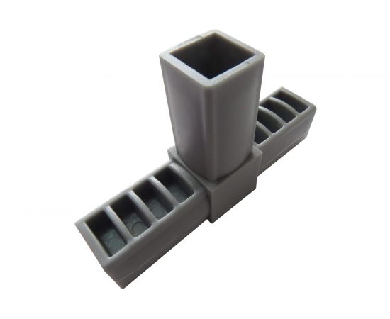 Пластиковый соединитель для трубы ПилотПро 25х25 мм, 3-пал., Т-обр 16512 